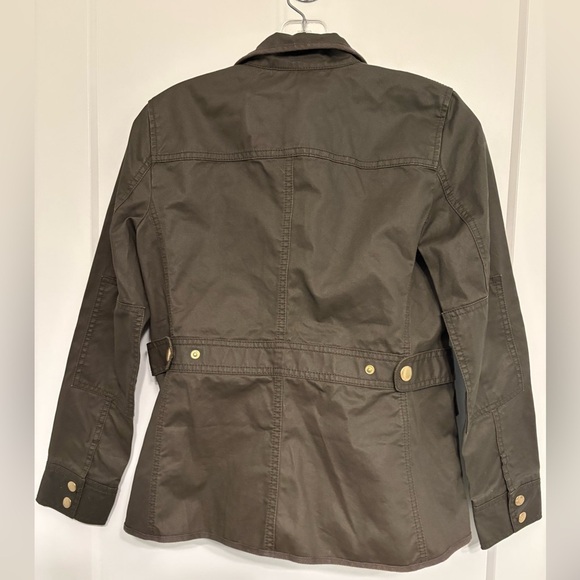 J. Crew Downtown Field Jacket Mossy Brown Olive Size Small Petite - Picture 8 of 17